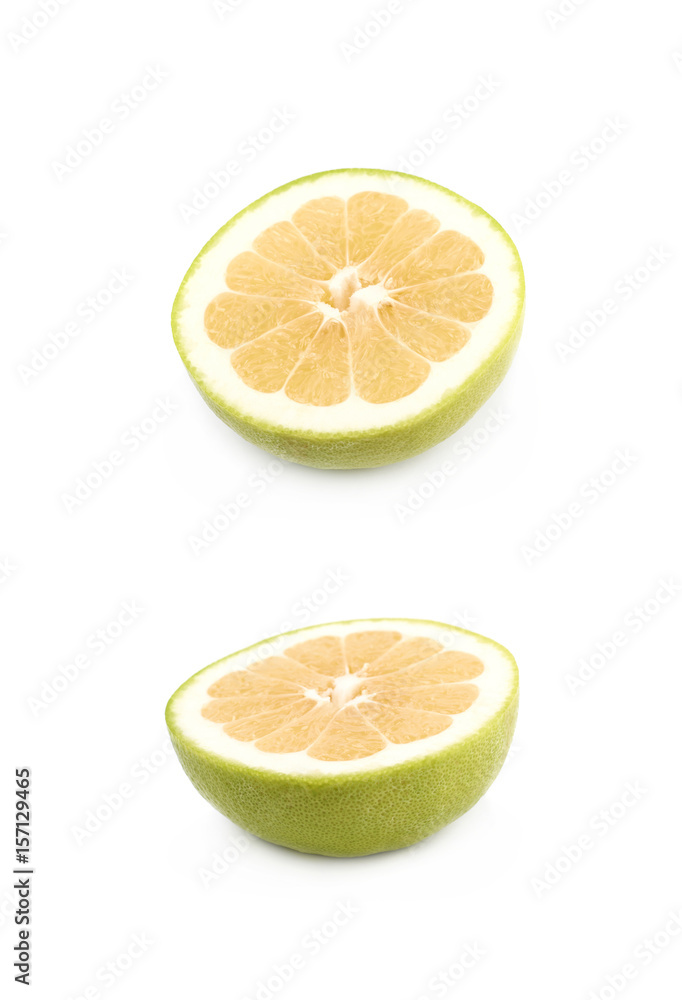 Sliced sweet grapefruit isolated Sliced sweet grapefruit isolated