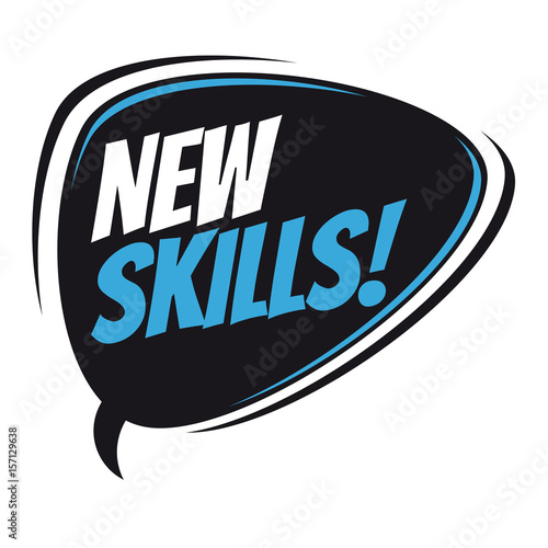 new skills retro speech balloon