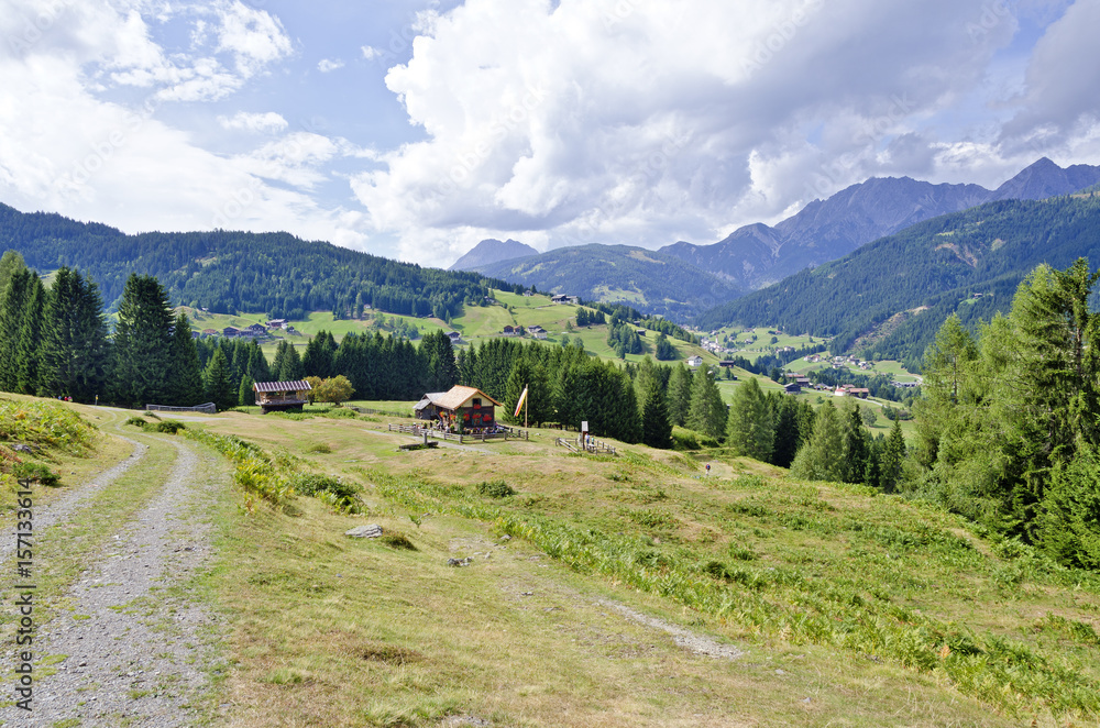 view across the Steineckenalm