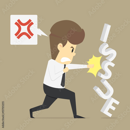 A businessman punch issue