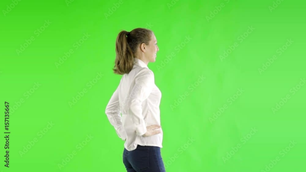 caucasian woman greenscreen cut out business casual caucasian woman greenscreen cut out business casual