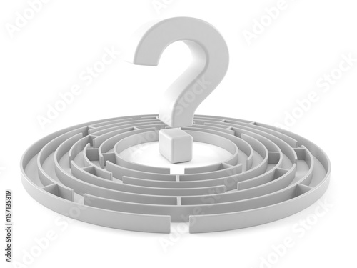 Obraz na płótnie Maze with question mark