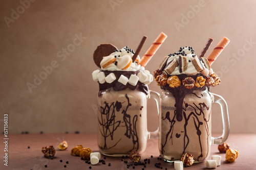 Fotografie chocolate freak or crazy shake