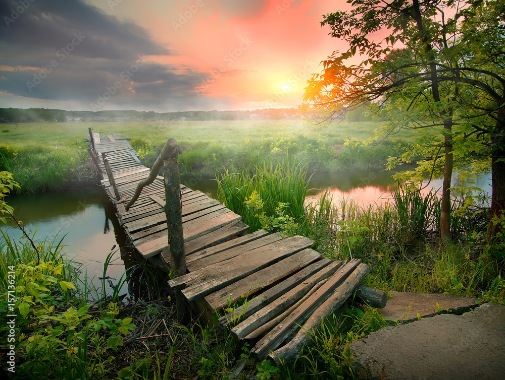 Old wooden bridge