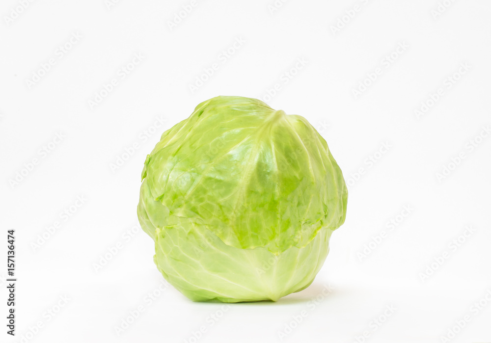 vivid fresh Cabbage isolated on white background with shadow vivid fresh Cabbage isolated on white background with shadow