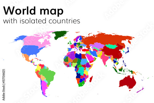 world map with isolated countries