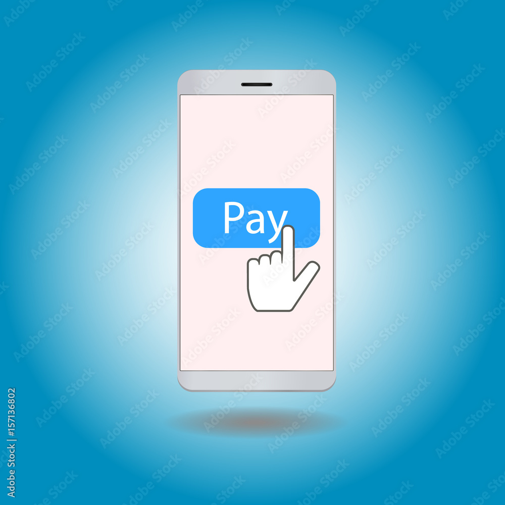 pay online mobile illustration pay online mobile illustration