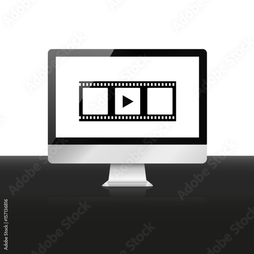 watch film online vector illustration