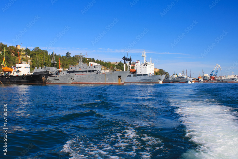ships in the Sevastopol Bay