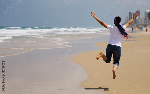 Outdoor portrait of 40 years old woman