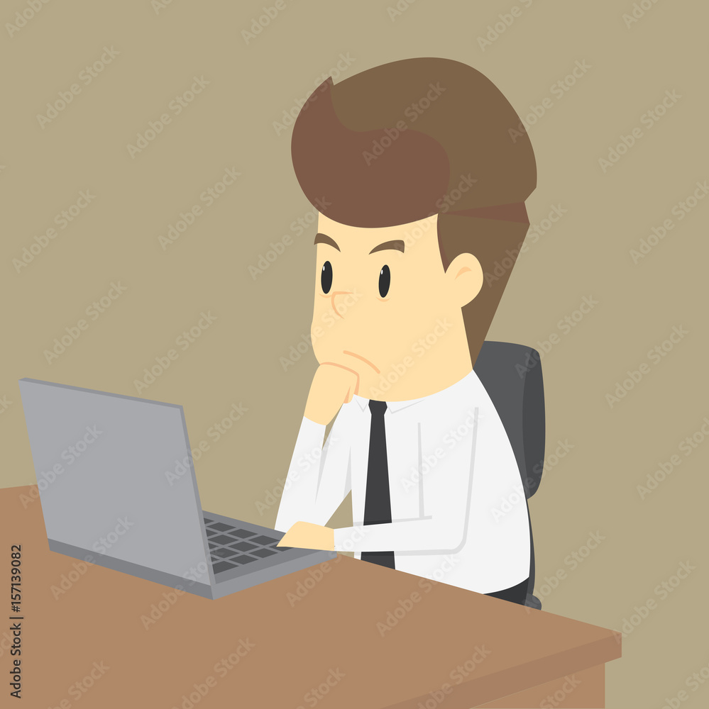 Businessman working on notebook Businessman working on notebook