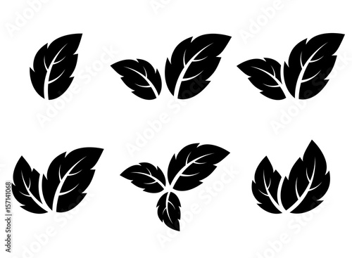 leaf icons set