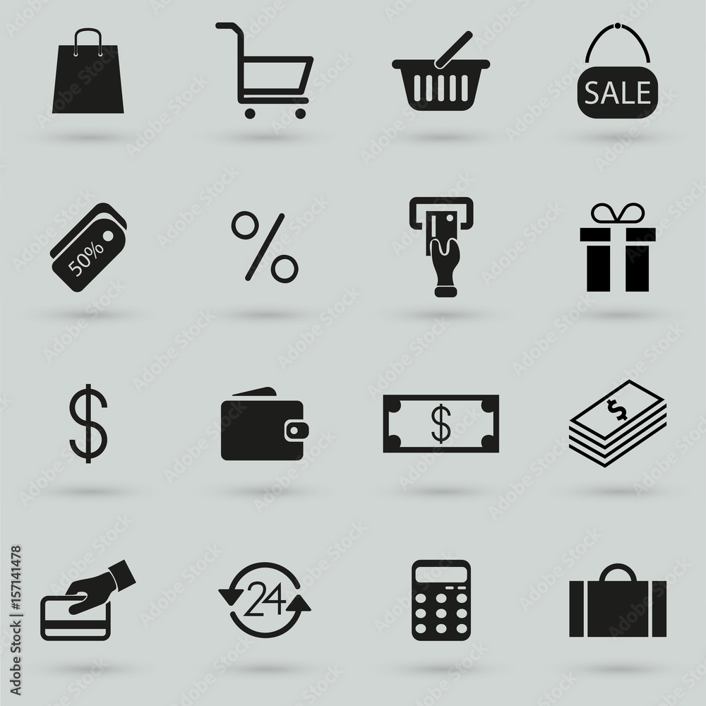 Shopping Icons set Shopping Icons set