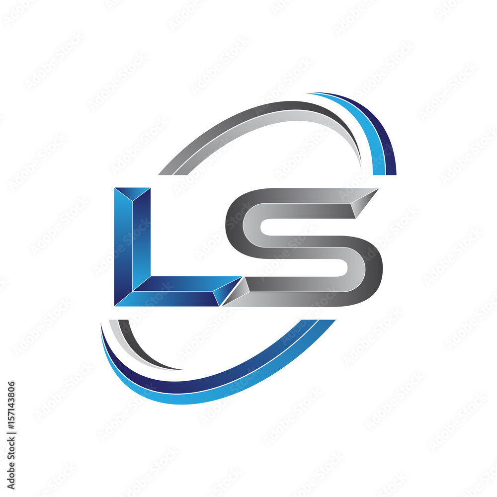 Simple initial letter logo modern swoosh LS Simple initial letter logo modern swoosh LS