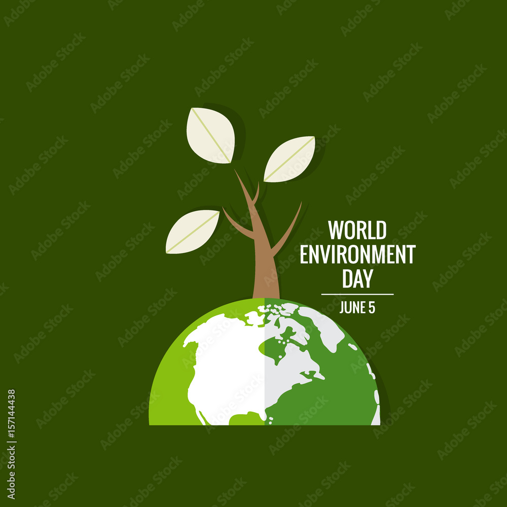 World environment day concept. Green Eco Earth. Vector illustration World environment day concept. Green Eco Earth. Vector illustration