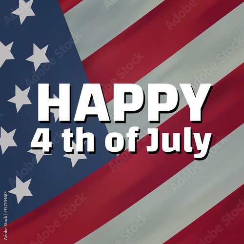 Happy 4th of July Typographic