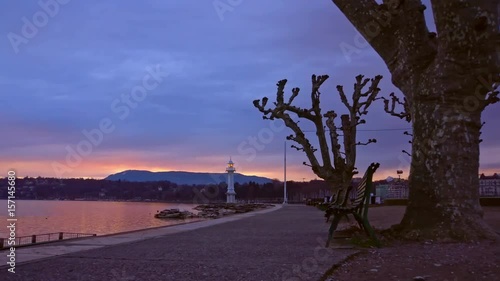 Lake Geneva by night