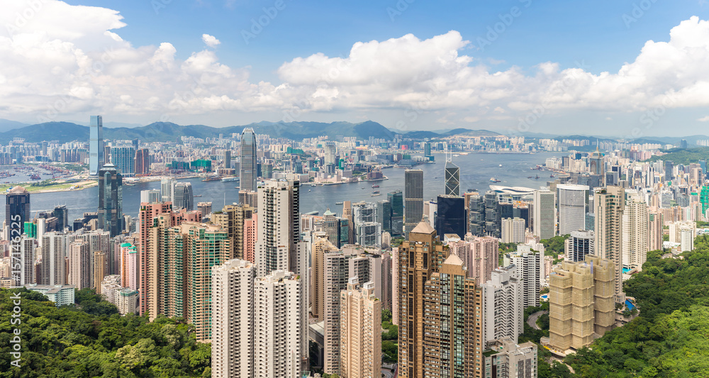 Panorama Hong Kong Skyline
