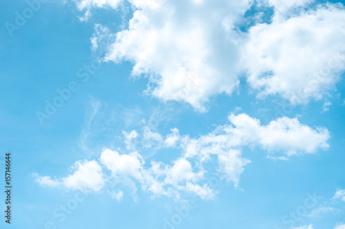 abstract white wispy clouds and blue sky in sunny day of summer season, beautiful nature background , relaxation and freedom concepts