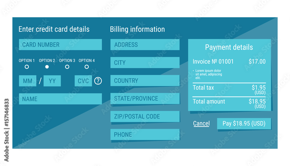 Online payment form / online digital invoice Online payment form / online digital invoice