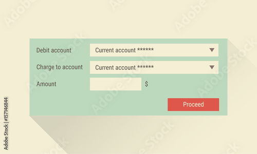Payments between own accounts. Web form.