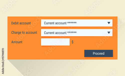 Payments between own accounts. Web form.