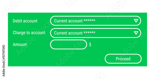 Payments between own accounts. Web form.
