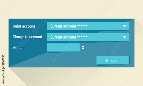 Payments between own accounts. Web form.