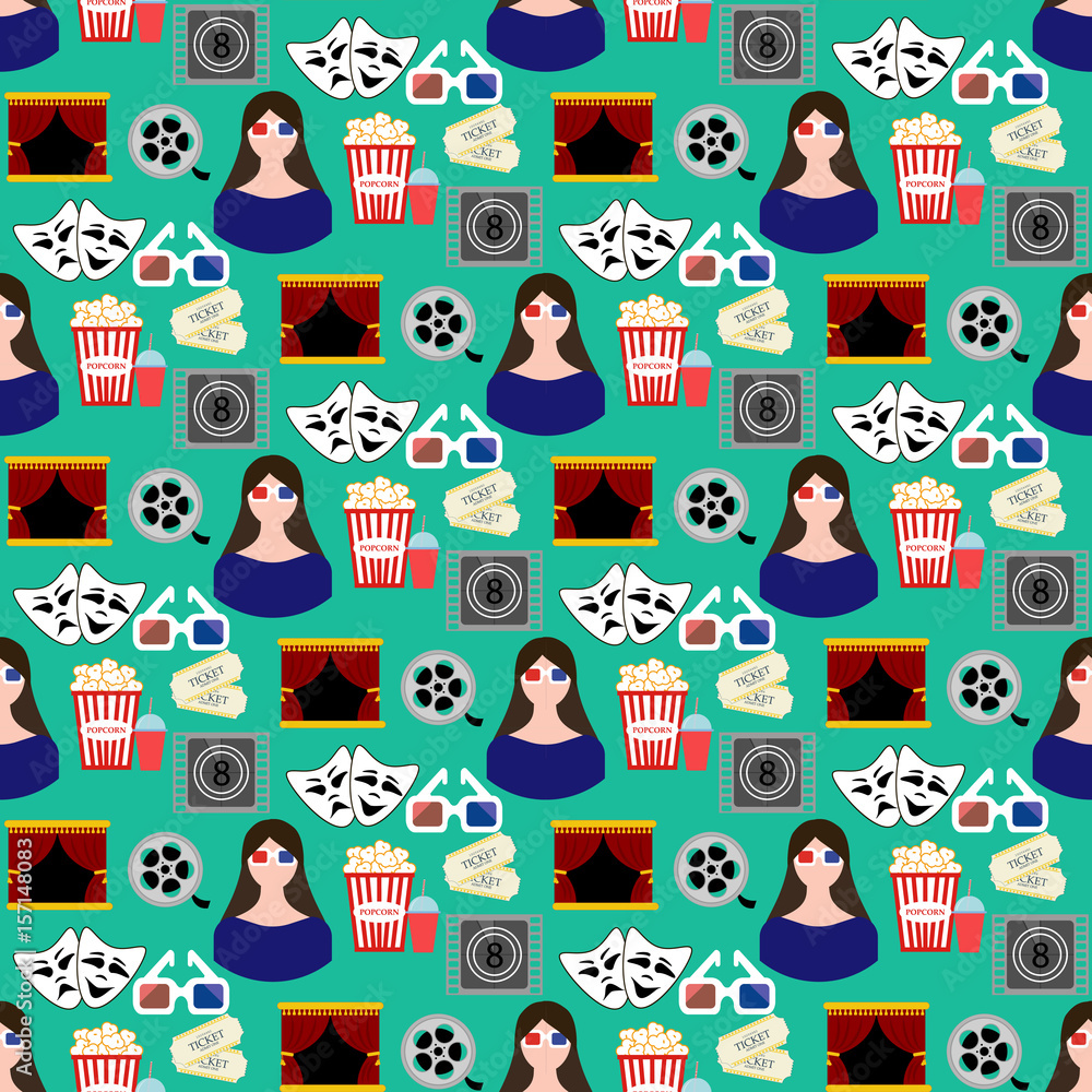 Cinema seamless pattern Cinema seamless pattern