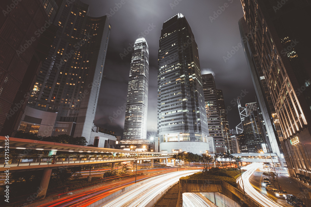 Obraz premium Buildings abstract hong kong building city