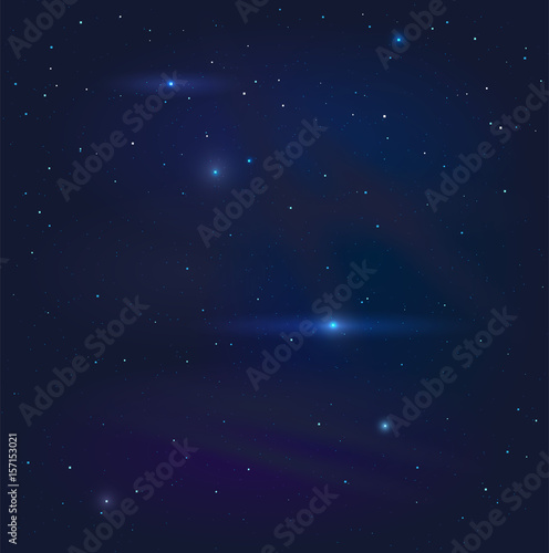 Dark night starry sky background