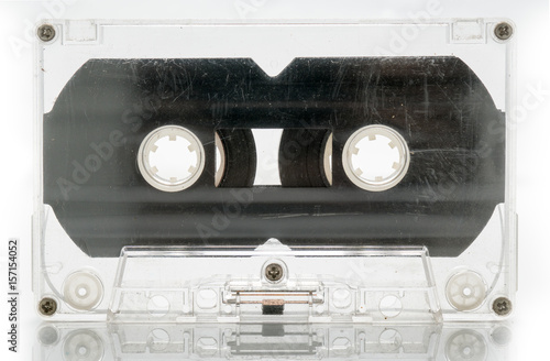 Old Tape Cassette on White background
