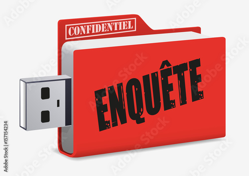 enquête - USB - dossier - confidentiel - clé USB -renseignement - information - document