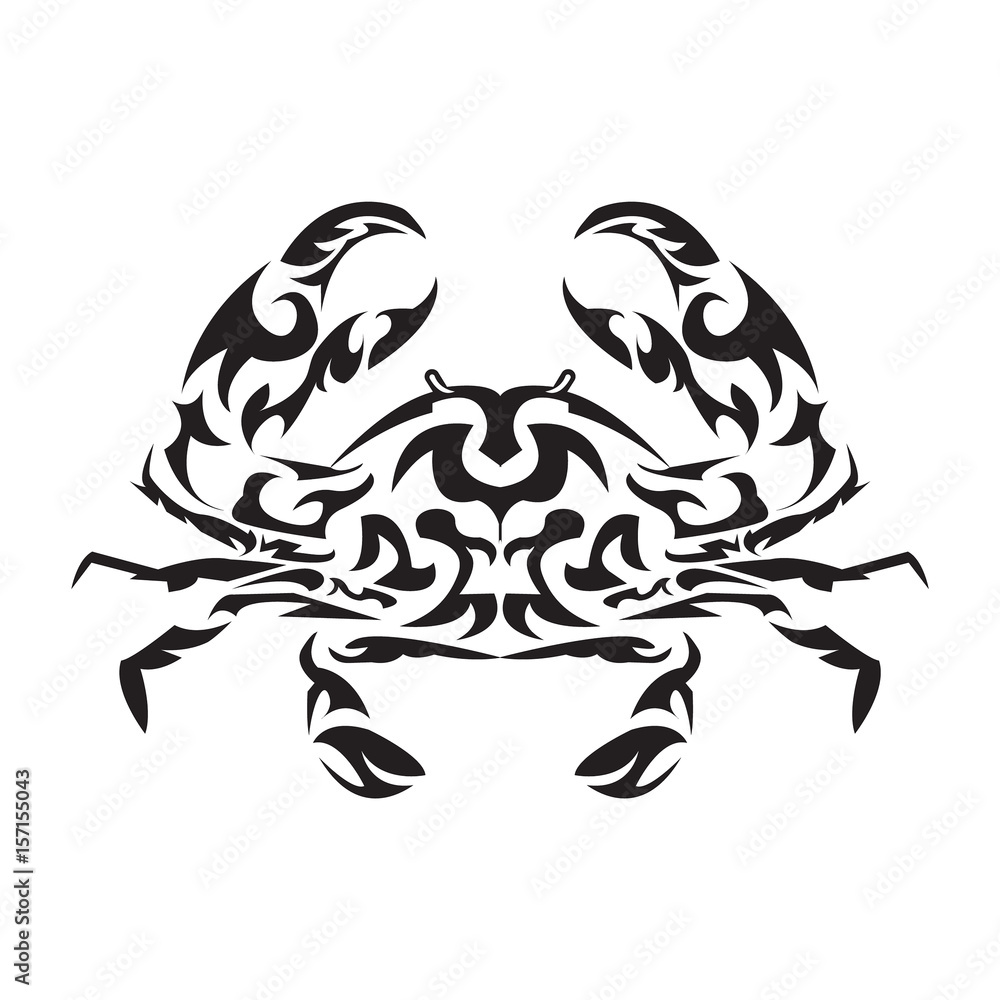 crab tribal fot tatto crab tribal fot tatto