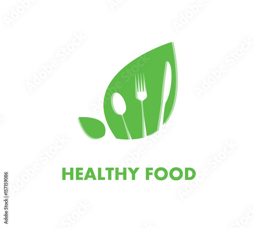 Healthy Food Logo Illustration Design