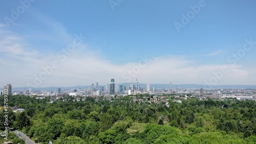The Frankfurt Skyline viewed from the south.