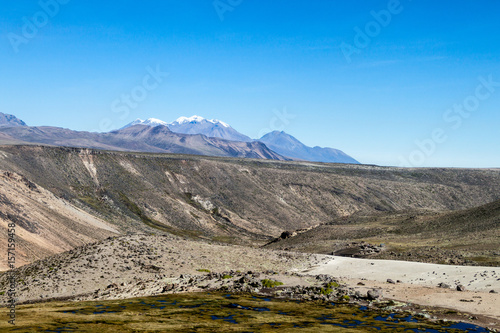Landscape in Reserva Nacional Salinas y Aguada Blanca reserve, Peru
