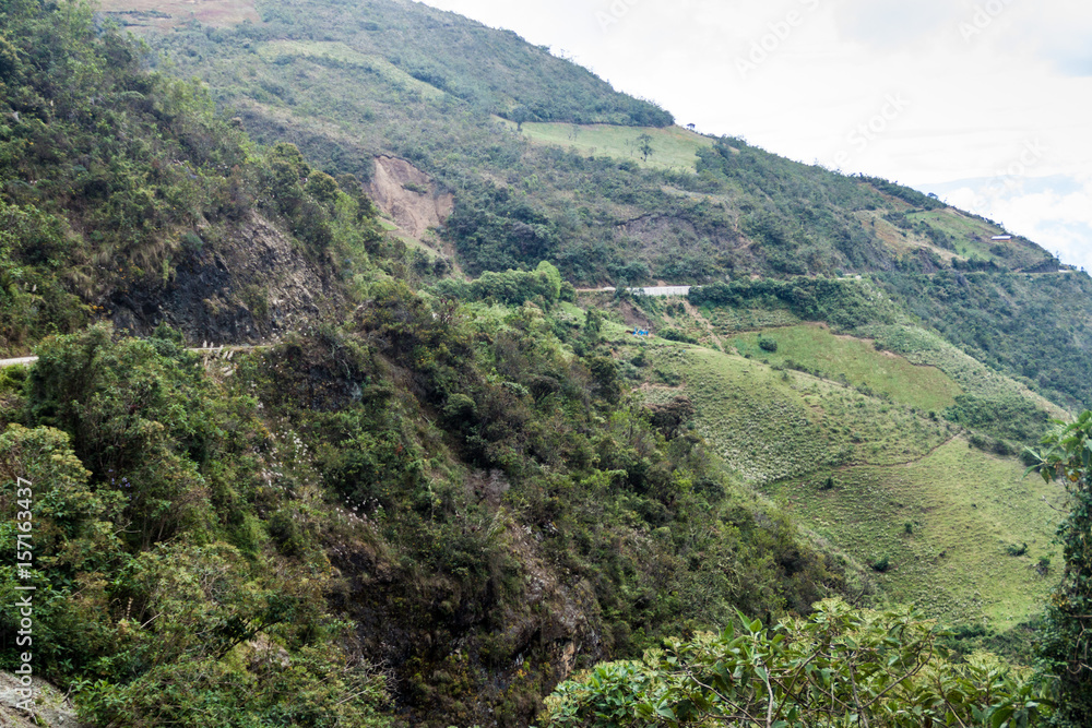 Mountain road between Balsas and Leimebamba, Peru