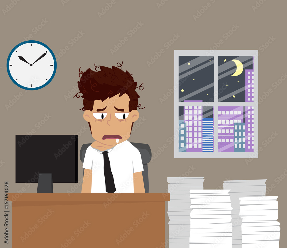 businessman endure working late at night businessman endure working late at night