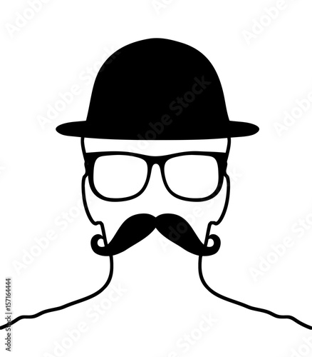 Mann mit Brille, Bart und Hut