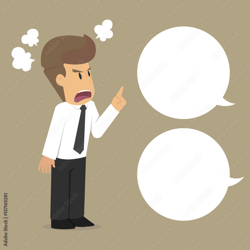 businessman dissatisfied with the question