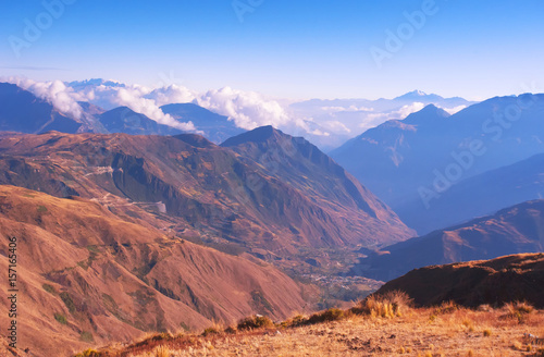 The mountain scenery of Ecuador. Andes.