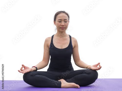 Asia young woman practicing yoga