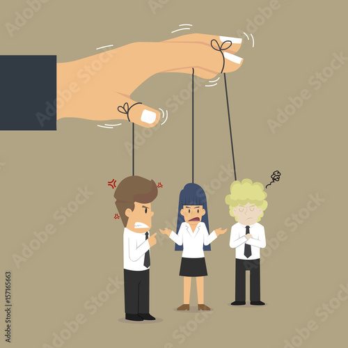 businessman authority control quarrel.