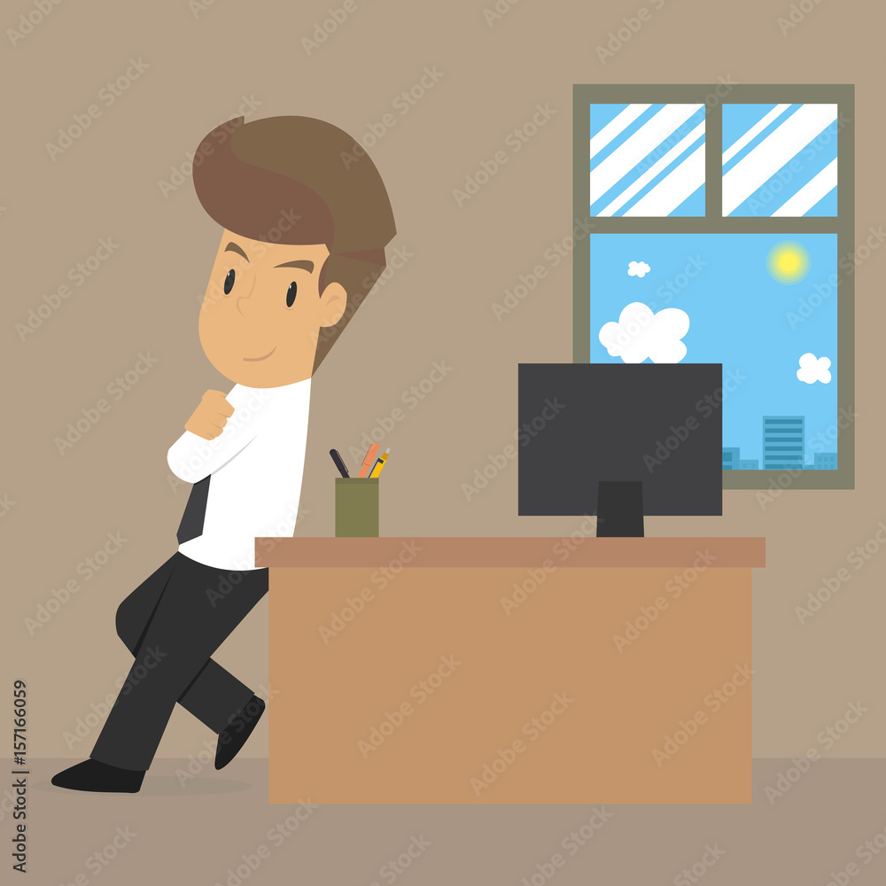 businessman with confidence in the work businessman with confidence in the work