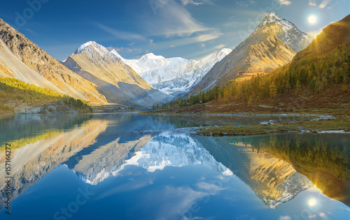 Beautiful autumn landscape, Altai mountains Russia. photo