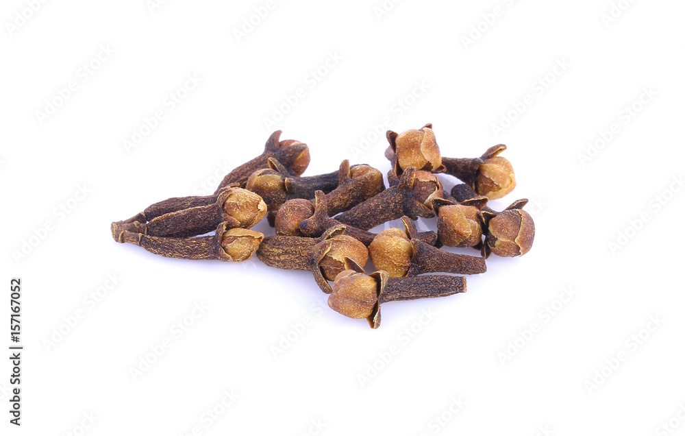 Obraz premium dry cloves on white background
