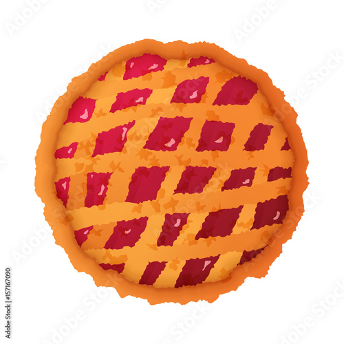 Colorful pie icon isolated on white