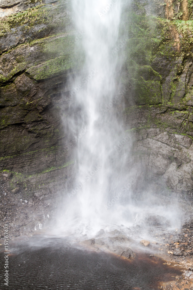 Detail of Catarata del Gocta waterfall in northern Peru Detail of Catarata del Gocta waterfall in northern Peru