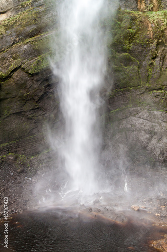 Detail of Catarata del Gocta waterfall in northern Peru